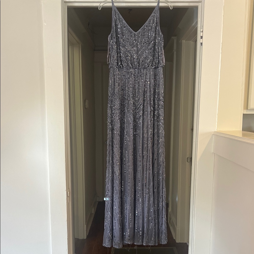 BHLDN Glittering Gray Gown